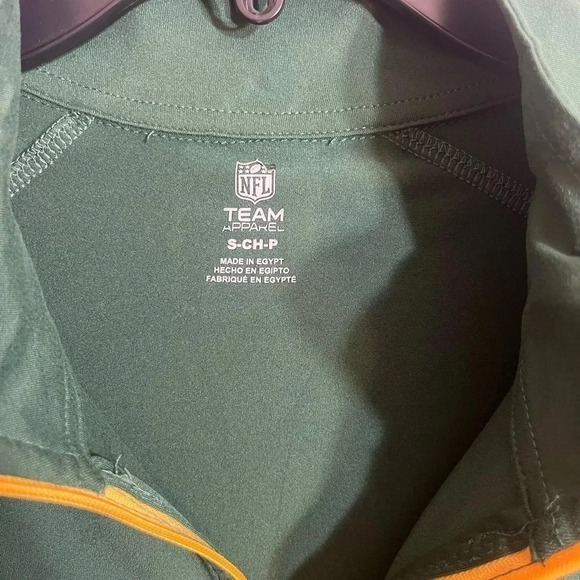 NFL Combine Men's Green Bay Packers Mock Neck Green Quarter-Zip Pullover Size S - Picture 3 of 9